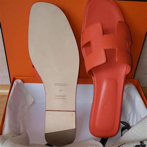 hermes oran sliders|hermes orange sandals baby.